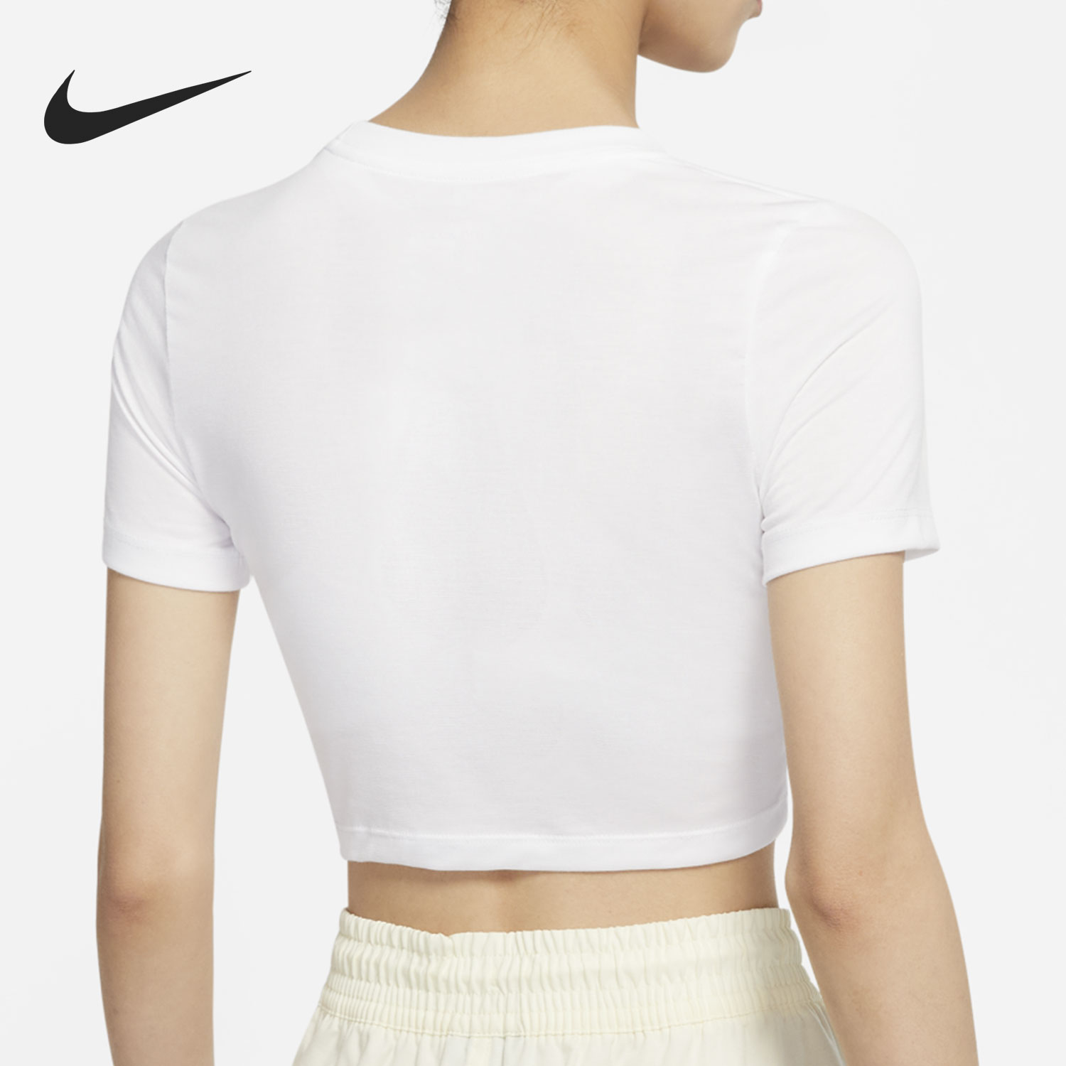 Nike/耐克正品 SPORTSWEAR ESSENTIAL 女子短款上衣T恤DD1329-100 - 图0