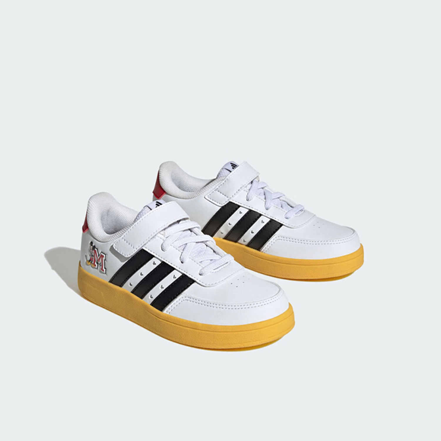 Adidas/阿迪达斯官方正品秋季新款儿童魔术贴运动休闲鞋IG7163 - 图0