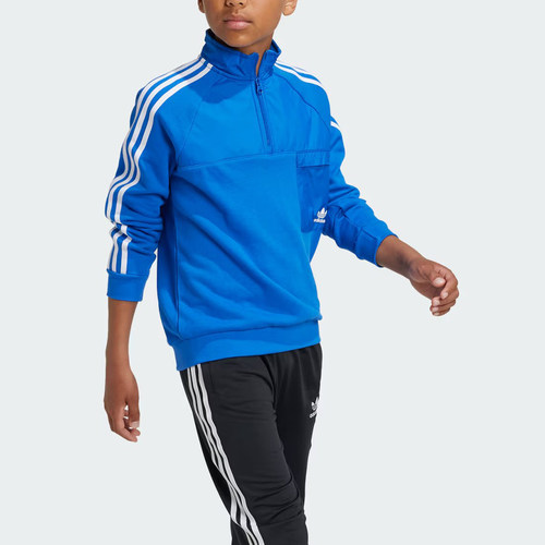 Adidas/阿迪达斯正品三叶草大童运动宽松休闲拼接卫衣IX9999 - 图0