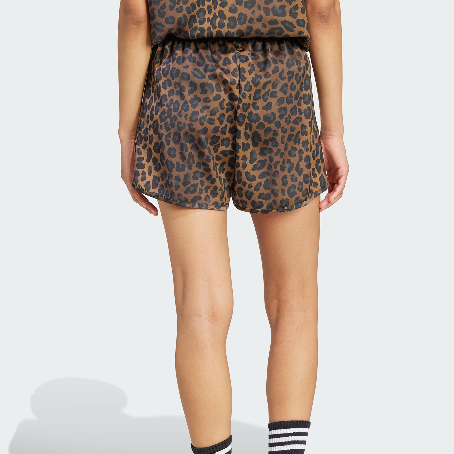 Adidas/阿迪达斯正品三叶草女士豹纹休闲透气时尚短袖KA2673 - 图0