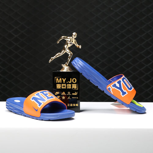 Nike/耐克正品 BENASSI SOLARSOFT NBA 男子勇士湖人拖鞋917551 - 图0