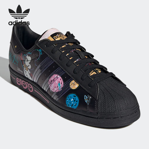 Adidas/阿迪达斯官方正品男女三叶草SUPERSTAR米奇联名板鞋GY2676 - 图1