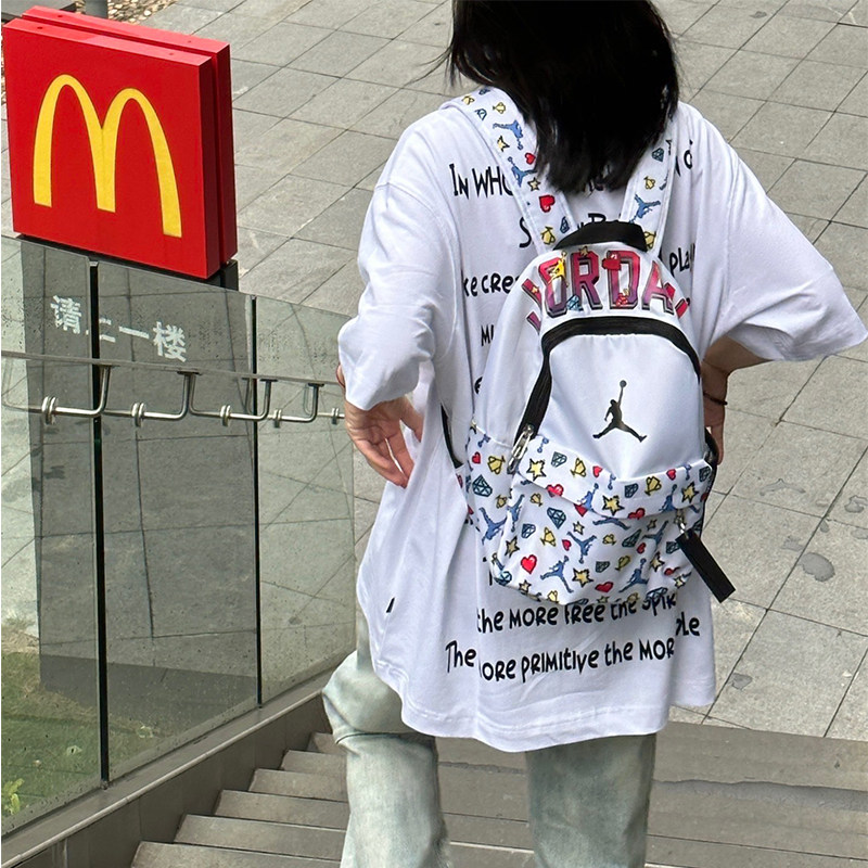 NIKE Nike AJ backpack women's bag children's kindergarten sports bag student school bag backpack JD2223027TD