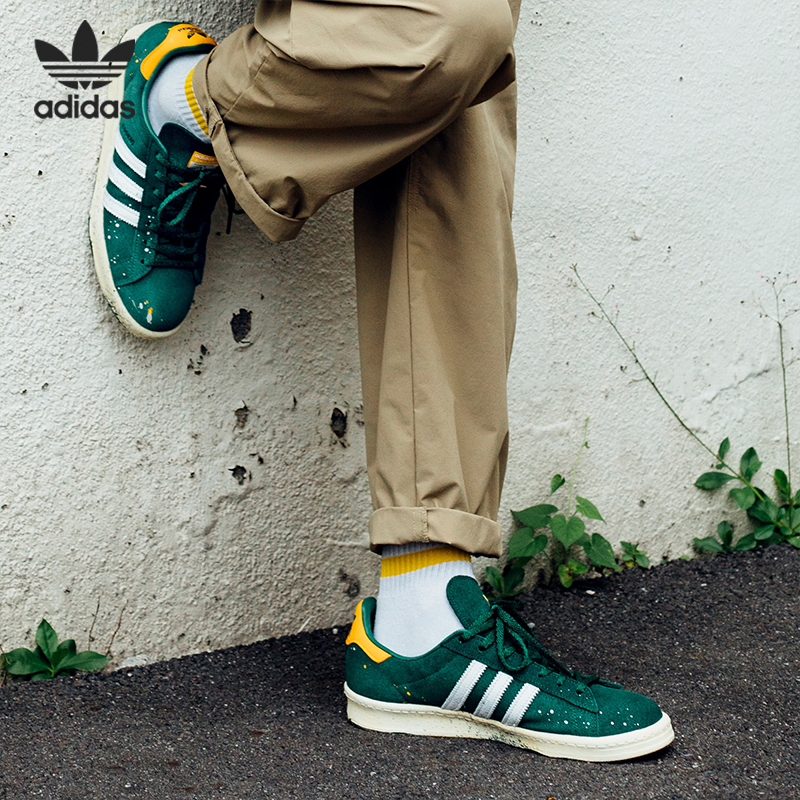 Adidas/阿迪达斯正品三叶草Campus80s男女同款休闲板鞋GY7005 - 图0