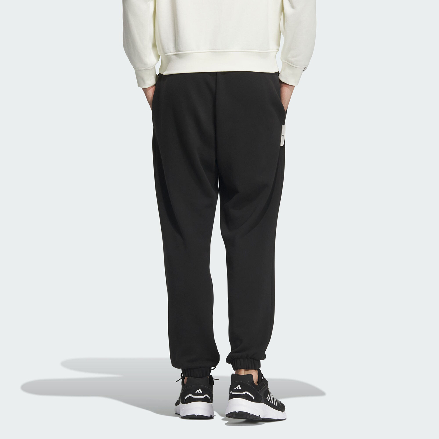 Adidas/阿迪达斯正品V LABEL FT PT男女束脚运动休闲裤JM9112 - 图1