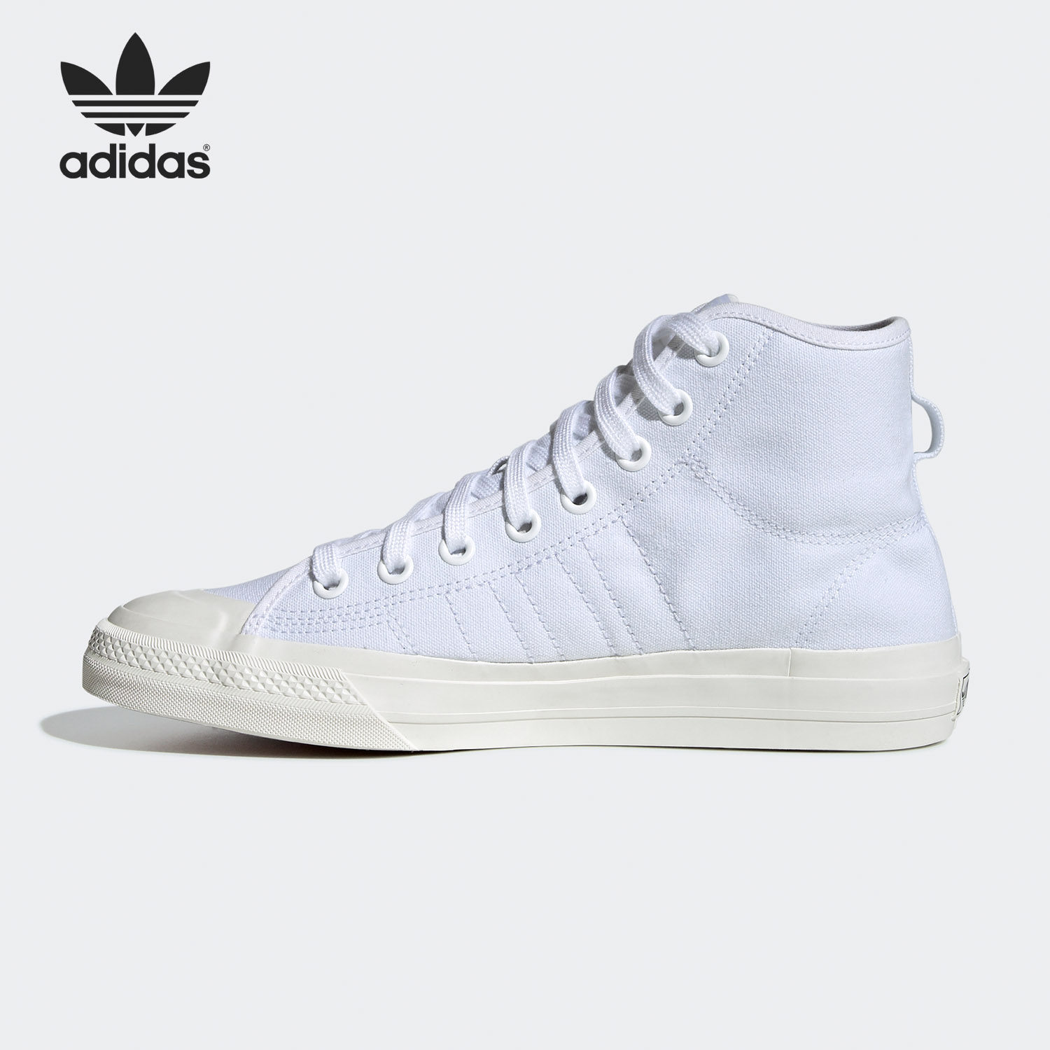 Adidas/阿迪达斯官方正品三叶草 NIZZA 男女高帮经典帆布鞋EF1885,淘宝优惠券,粉丝福利购,淘宝优惠卷