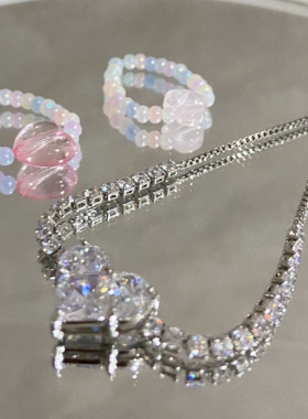 粉红理论同款爱心手链