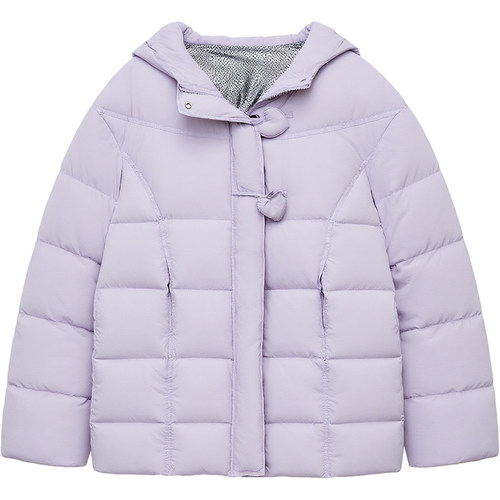 DM100大码百分百女装微胖mm冬季保暖甜美爱心短款加厚羽绒服外套 - 图3