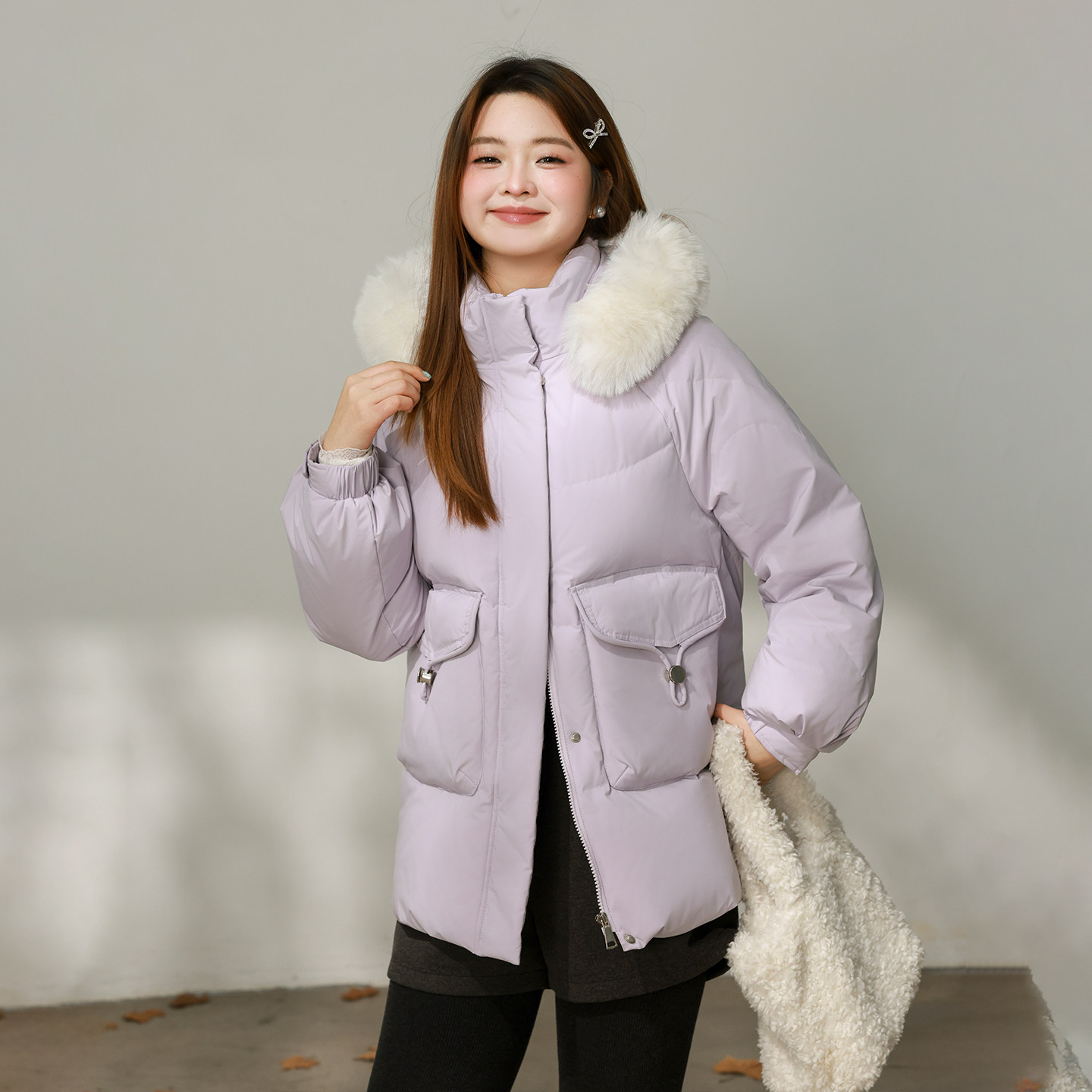 【年终清仓】DM100大码女装胖mm冬领三防连帽中长款加厚羽绒服,淘宝优惠券,粉丝福利购,淘宝优惠卷