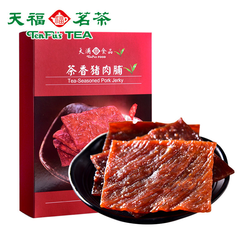 天福茗茶75g茶香猪肉脯 天钰食品猪肉类