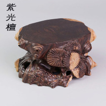 Root Carving Natural Solid Wood Wood Carved Red Wood Chite Teapot Bottom Toid Round Rectangular Flower Pot Pendulum With-shaped base