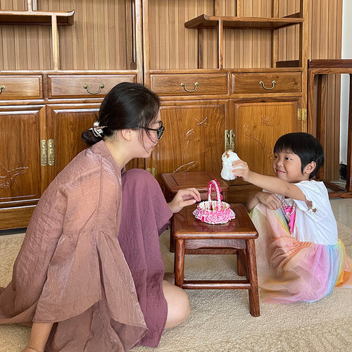 红木富贵凳矮凳刺猬紫檀方凳实木中式板凳茶几凳子木凳换鞋凳 - 图1