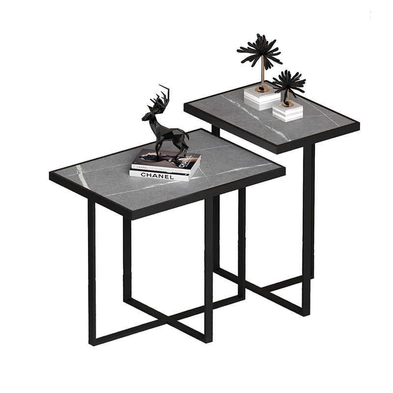轻奢岩板边几极简角几沙发侧边柜方桌现代床头客厅北欧创意小茶几