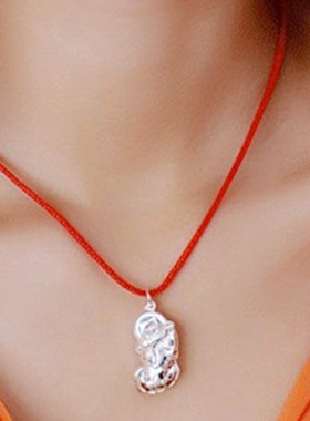 纯银貔貅吊坠足银挂件