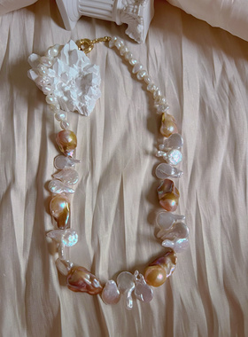 原创设计项链巴洛克小众女鱼尾巴