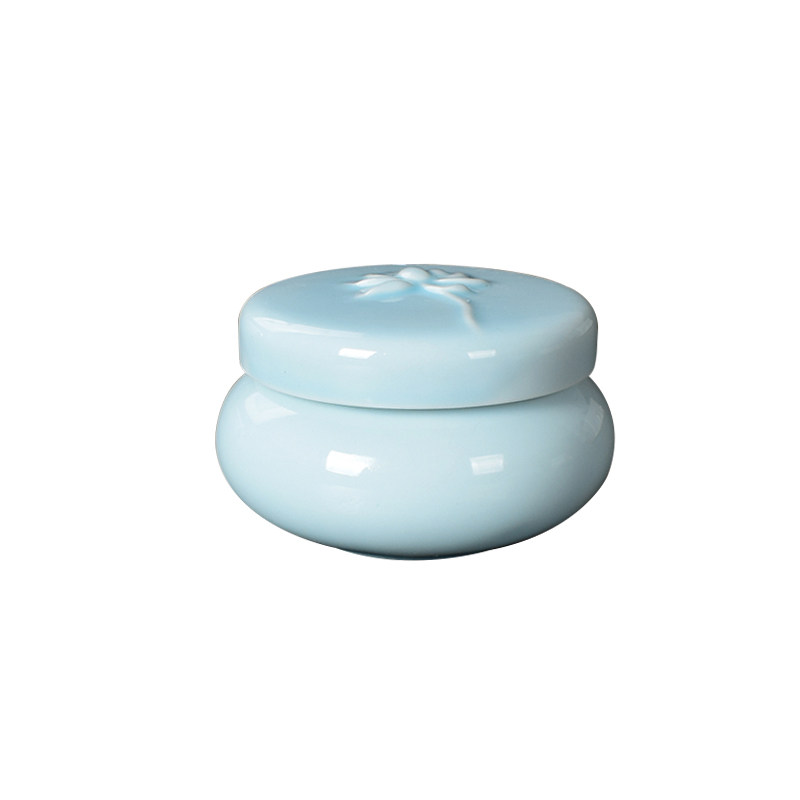 陶瓷胭脂粉底盒密封罐 美妆乳液盒药膏方香粉药丸沉香扁平茶叶罐,淘宝优惠券,粉丝福利购,淘宝优惠卷