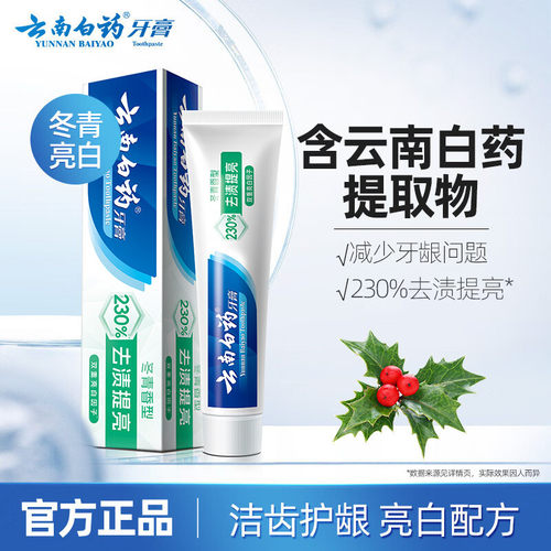 云南白药牙膏牙刷套装冬青美白祛除异味便携装洗漱牙刷旅游正品 - 图2