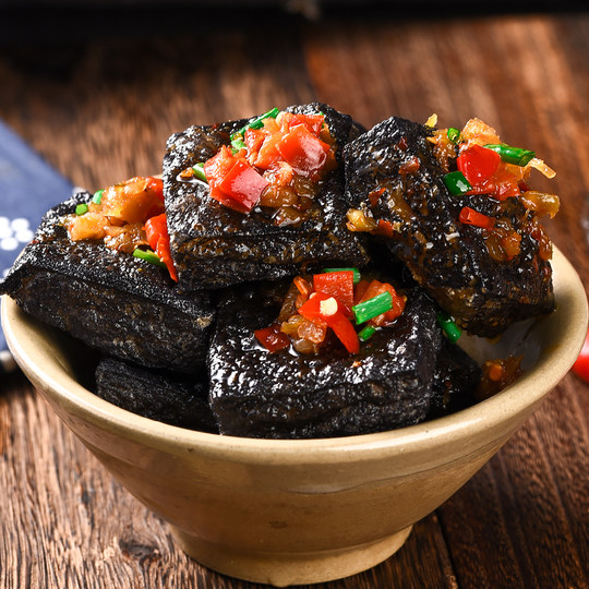 老长沙臭豆腐半成品12片带料汁湖南油炸小吃酒店饭店半成品食材