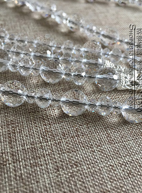 天然白水晶刻面泰国佛牌毛衣项链