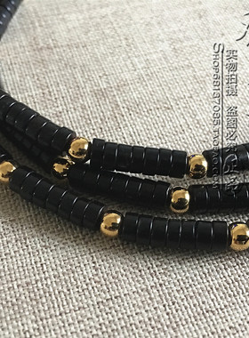 金色泰国佛牌毛衣项链百搭黑色黑檀木佛牌挂链 可定制其他款