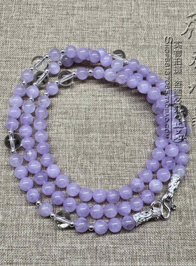 天然薰衣草紫水晶白水晶唐卡项链泰国佛牌毛衣挂链可定制其他款式