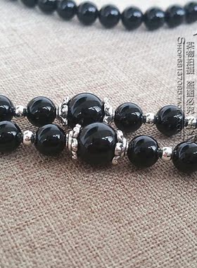 黑玛瑙其他款式毛衣项链可定制