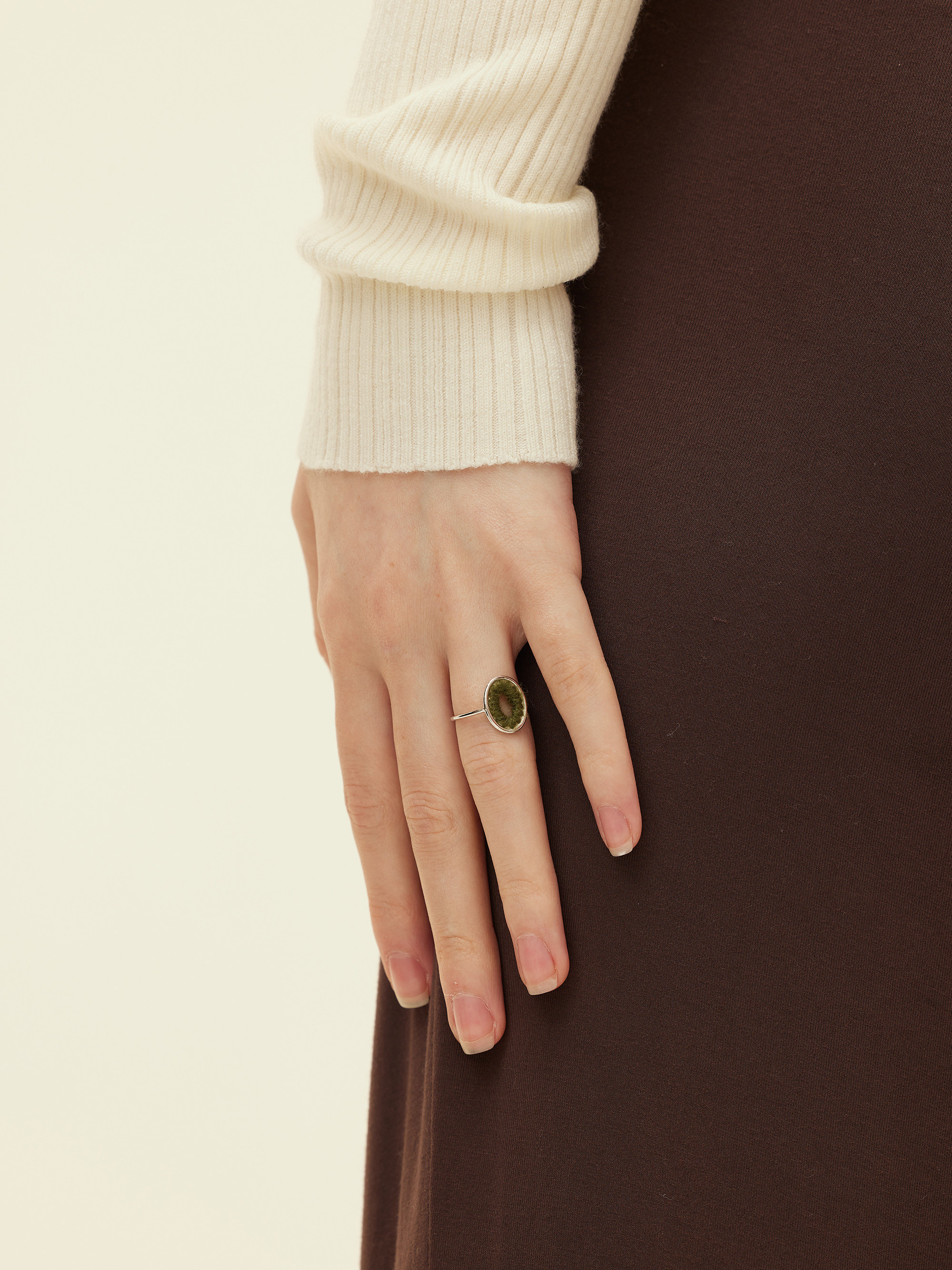 Mini velvet mirror ring 925 sterling silver
