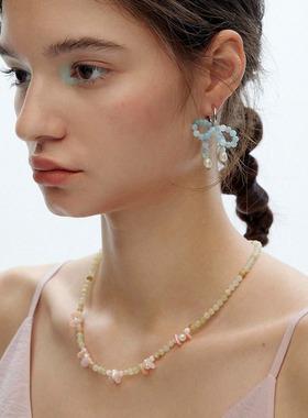 粉色贝壳珍珠清新海边