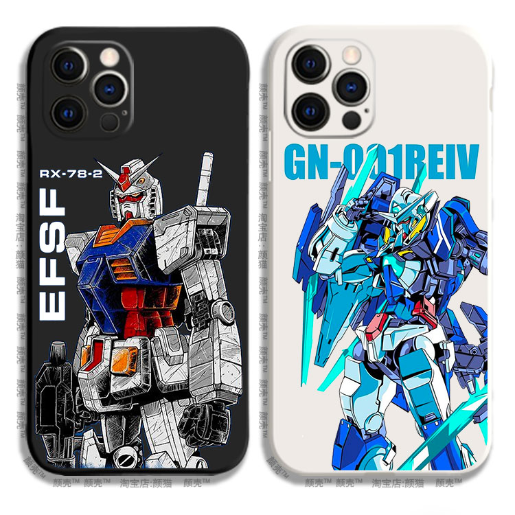 机动战士高达00侧边12液态硅胶678手机壳11适用XS MAX苹果XR保护套iPhone14玻璃小米13PRO华为P50软VIVOPPO - 图3