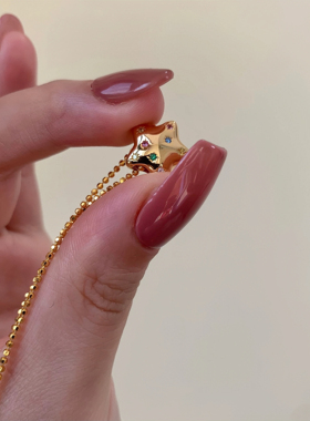 镀K金多巴胺星星项链小红书同款高颜值高级感百搭时尚精致