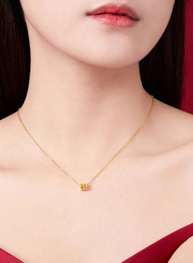 镀K金小蛮腰项链女款时尚百搭锁骨链