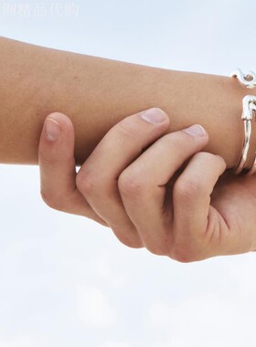 国/现闪发 西班牙UNOde50专柜采购 别针极简手镯男女情侣手工镀银