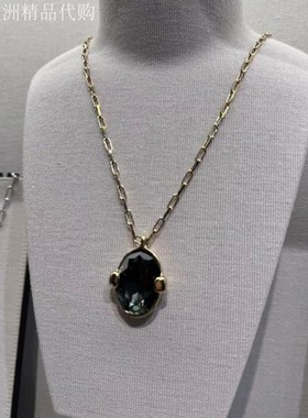 西班牙小众潮牌UNOde50 夸张水晶毛衣链项链轻奢手工欧美镀银正品