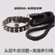 First layer cowhide rivet golden retriever engraved pet collar