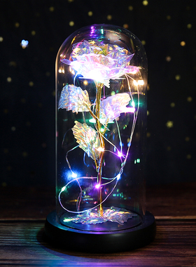 七夕表白玫瑰花小夜灯