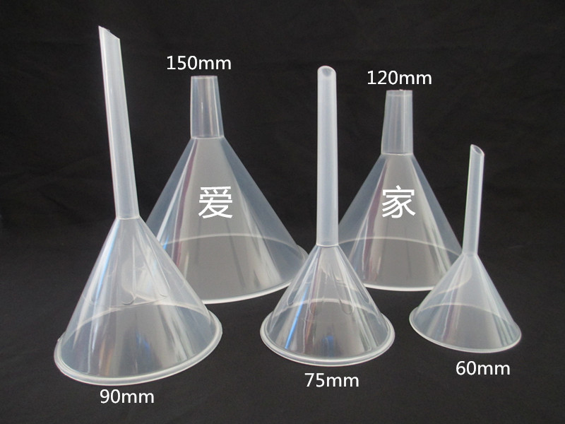 特价加厚90mm塑料漏斗分装三角漏斗PP长颈实验用塑料漏斗耐腐酸碱 - 图3