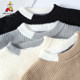 Scarecrow plus velvet soft and waxy loose round neck sweater for men