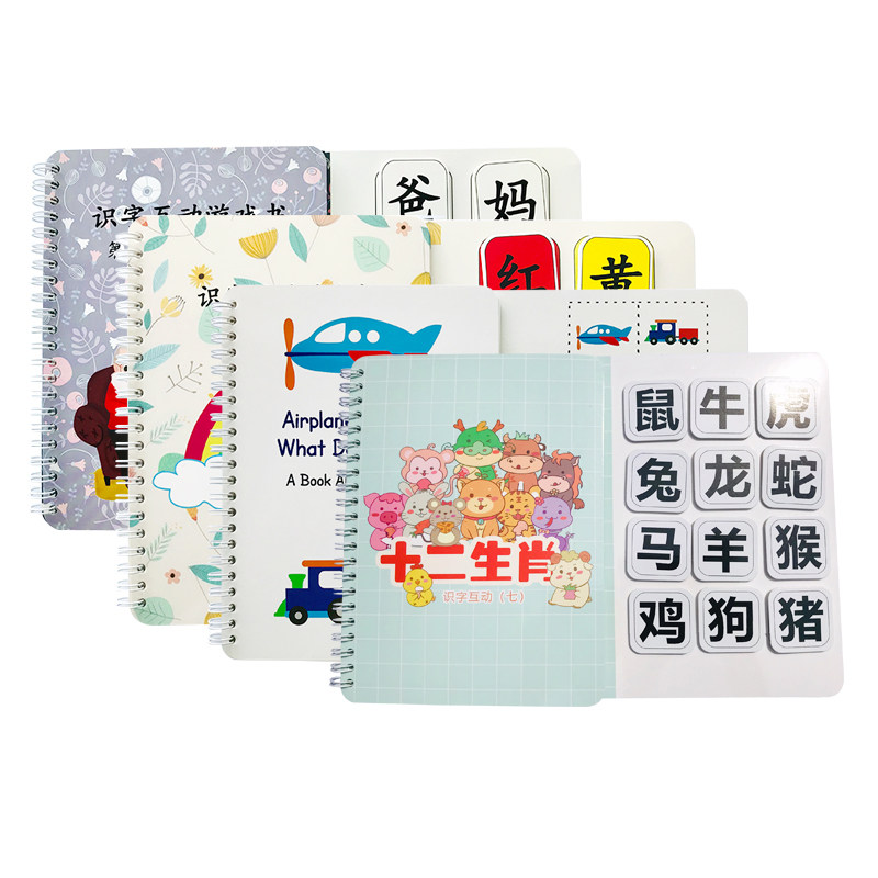 宝宝认知启蒙安静书早识汉字我的家人水果颜色早教识字