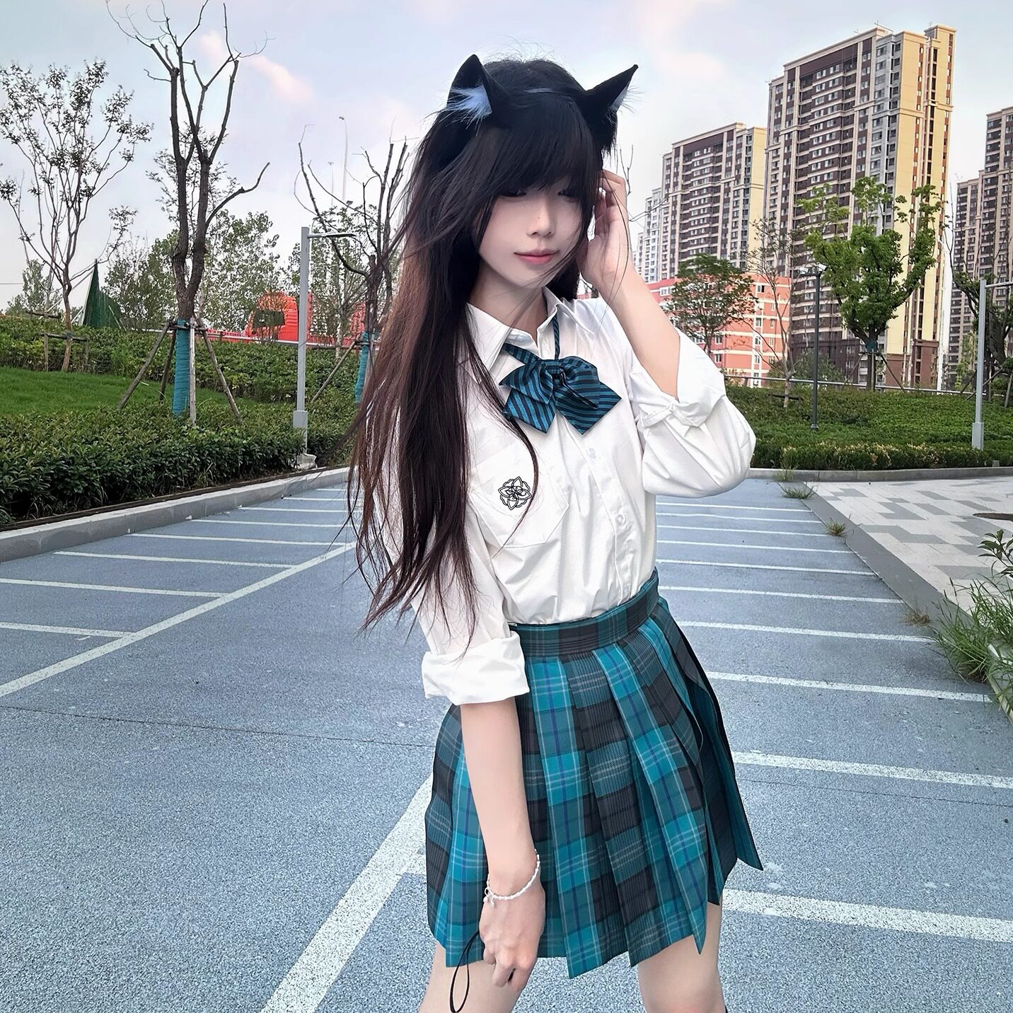 夏日和风铃 禾玲中 JK制服日系学院风基础款衬衫长袖内搭上衣秋