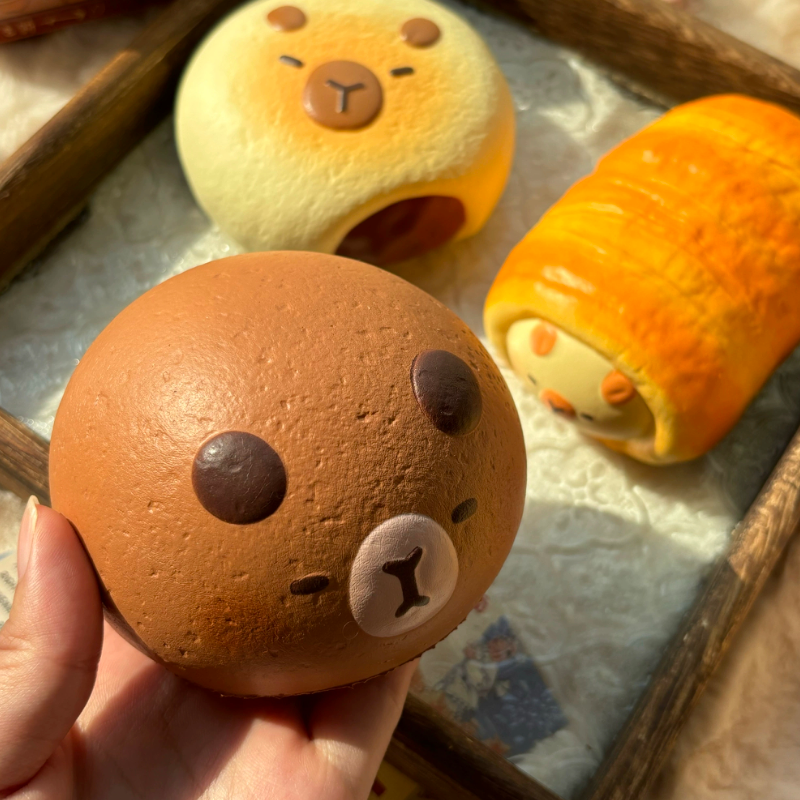 卡皮巴拉玩具木吉慢回弹squishy捏捏乐3C合规解压仿真面包礼物,淘宝优惠券,粉丝福利购,淘宝优惠卷