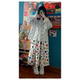 Long skirt A-line skirt sweet rainbow polka dot skirt