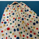 Long skirt A-line skirt sweet rainbow polka dot skirt