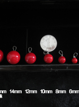 贝珠珊瑚性感女友大红吊坠项链