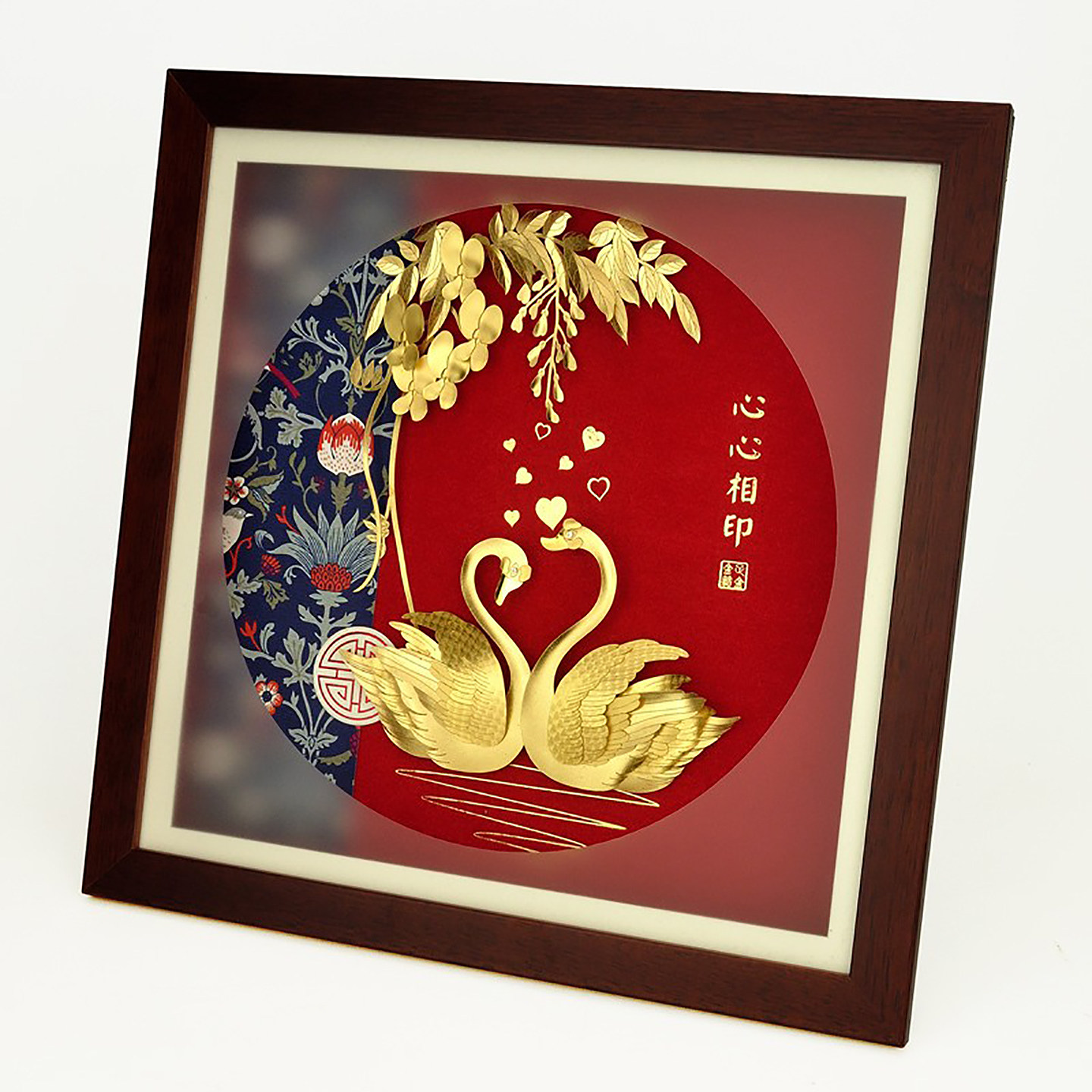 足金天鹅结婚礼物送新人新娘闺蜜朋友新婚高级创意轻奢的高档摆件
