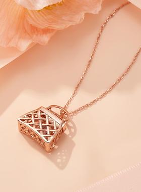 鸽血红仿彩宝小香风锁骨链