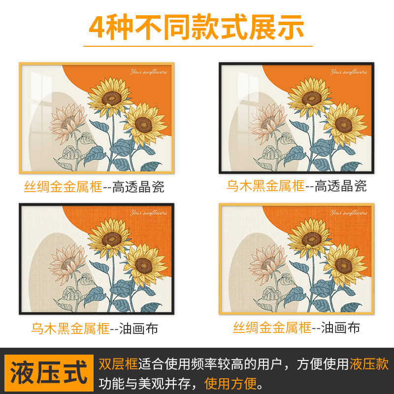 北欧电表箱装饰画向日葵壁画电闸遮挡挂画现代简约客厅餐厅配电箱