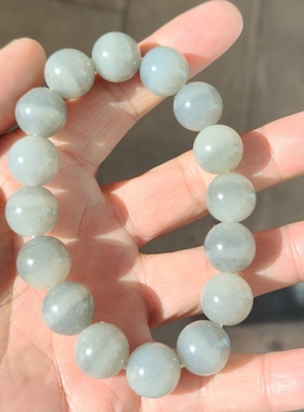 美石林玉器正品和田玉青花籽料手链男女款手串天然真玉真皮真籽玉