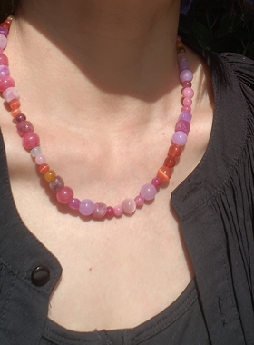 青岛饰品 OG Loc  天然优化水晶项链介意杂质瑕疵慎拍哦