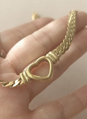 爱心链条项链OGLoc钛钢