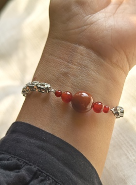 福利特惠 OG Loc 小众品牌设计 新中式复古玛瑙满钻手链长16㎝